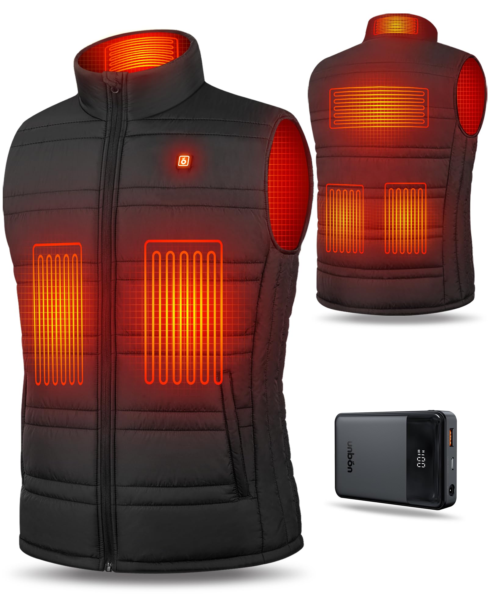 Rechargeable Heated Vest for Men & Women - Battery-Powered Winter Jacket with USB Heating - Perfect for Outdoor Work, Hiking & Cold Weather Activities
