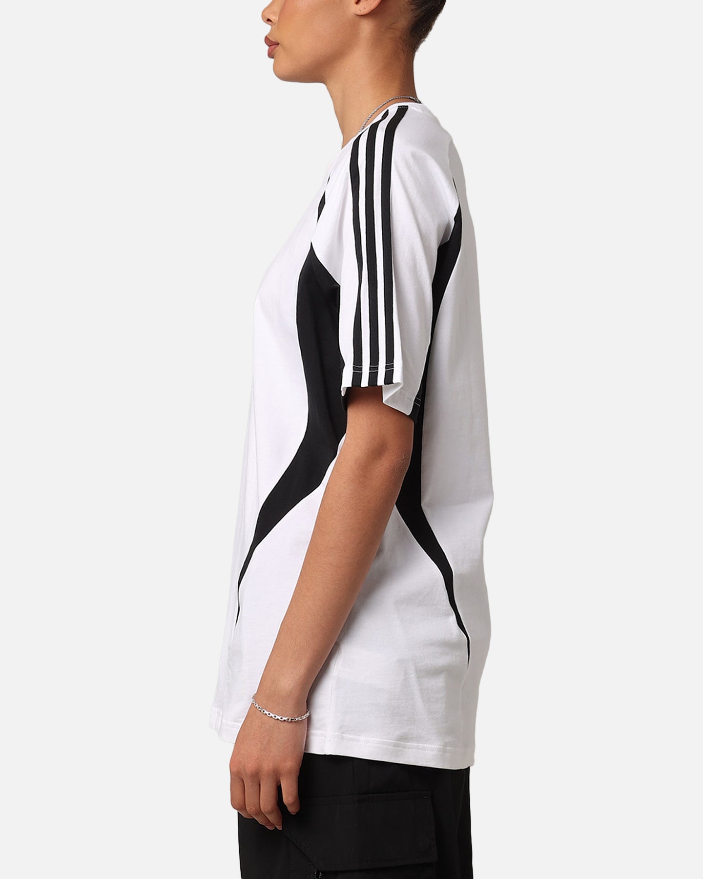 Adidas Archive T-Shirt for Men - Classic White & Black Cotton Tee - Casual Wear, Street Style, Gym & Everyday Outfits