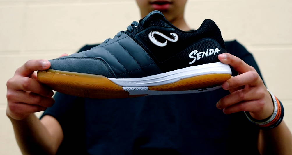 Senda Athletics USHUAIA Club 2.0 Futsal Soccer Shoes for Men - Black Indoor Football Cleats for Court & Gym Training