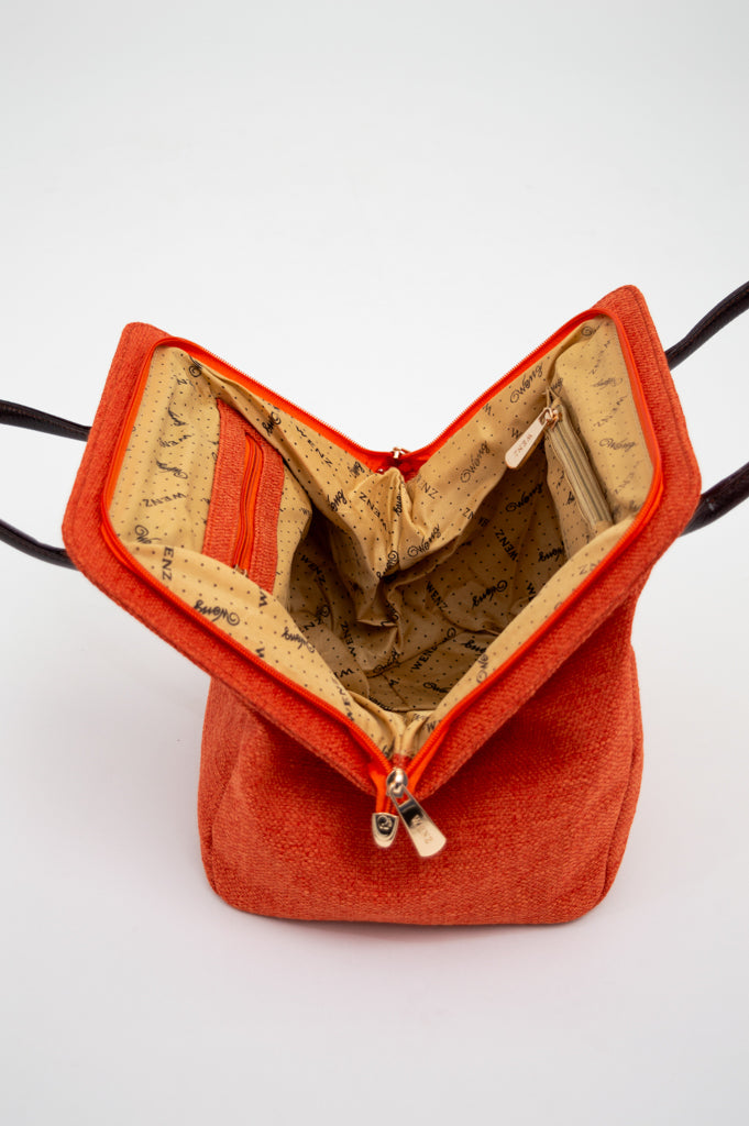 Kelly Handbag 800 - Stylish Orange Leather Crossbody Purse for Women | Perfect for Work, Travel & Everyday Use