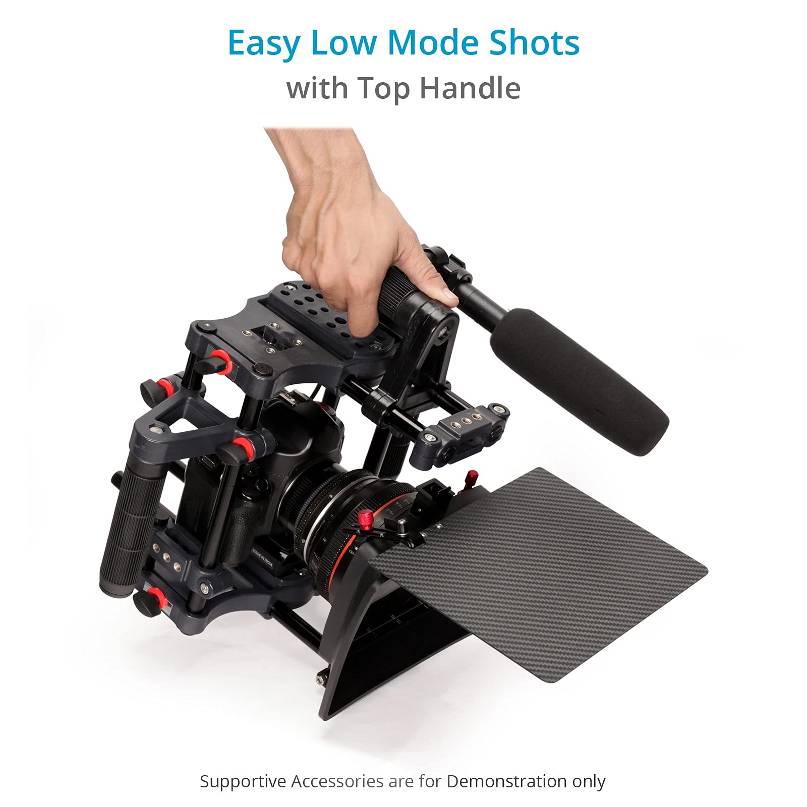 Best DSLR Video Camera Cage Mount Rig Kit - Durable FCCTH Cage for Professional Filmmaking - Perfect for Vlogging, YouTube & Cinematic Shots