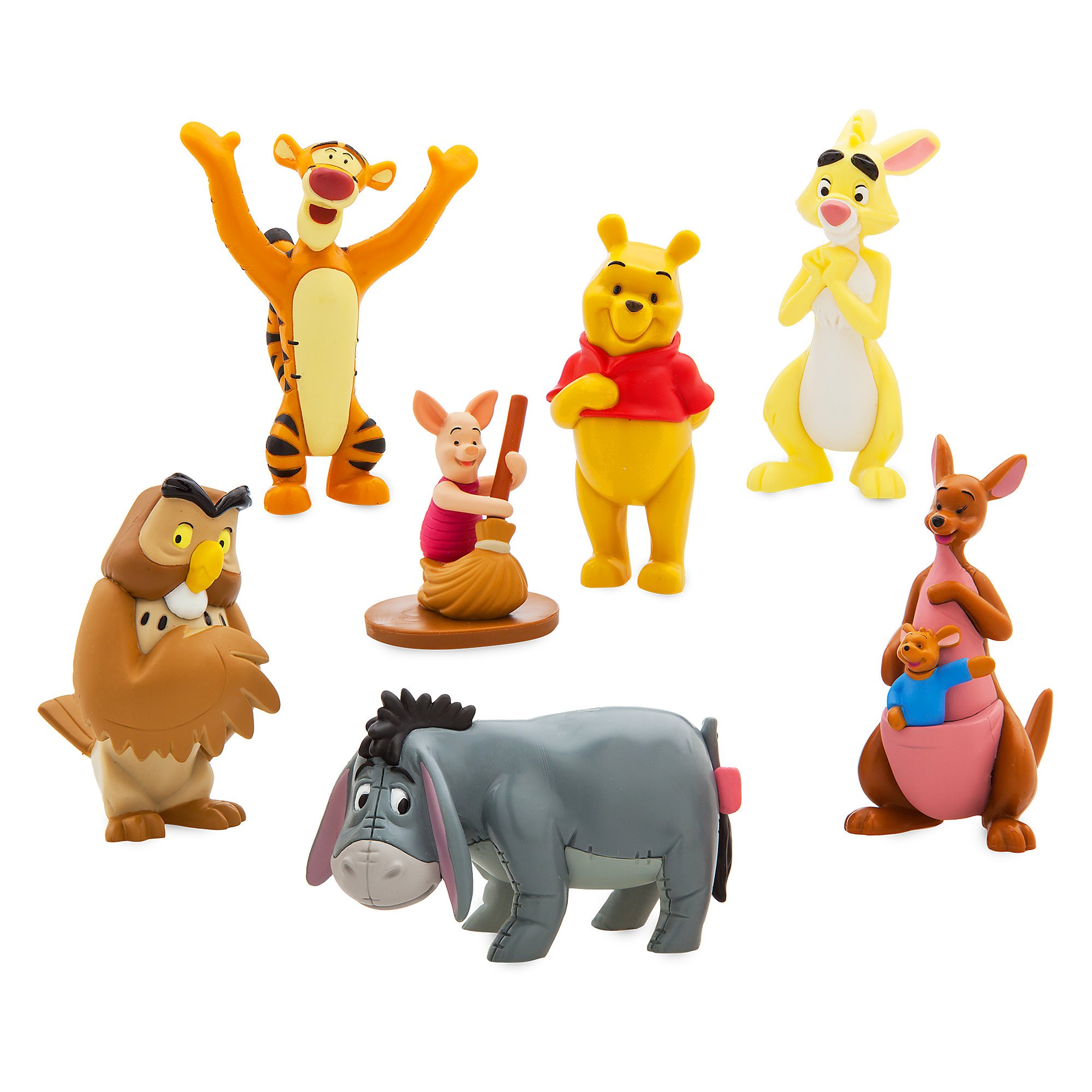 Disney Winnie The Pooh 7-Piece Figure Play Set - Cute Collectible Toys for Kids, Perfect for Birthday Gifts & Disney Themed Playtime