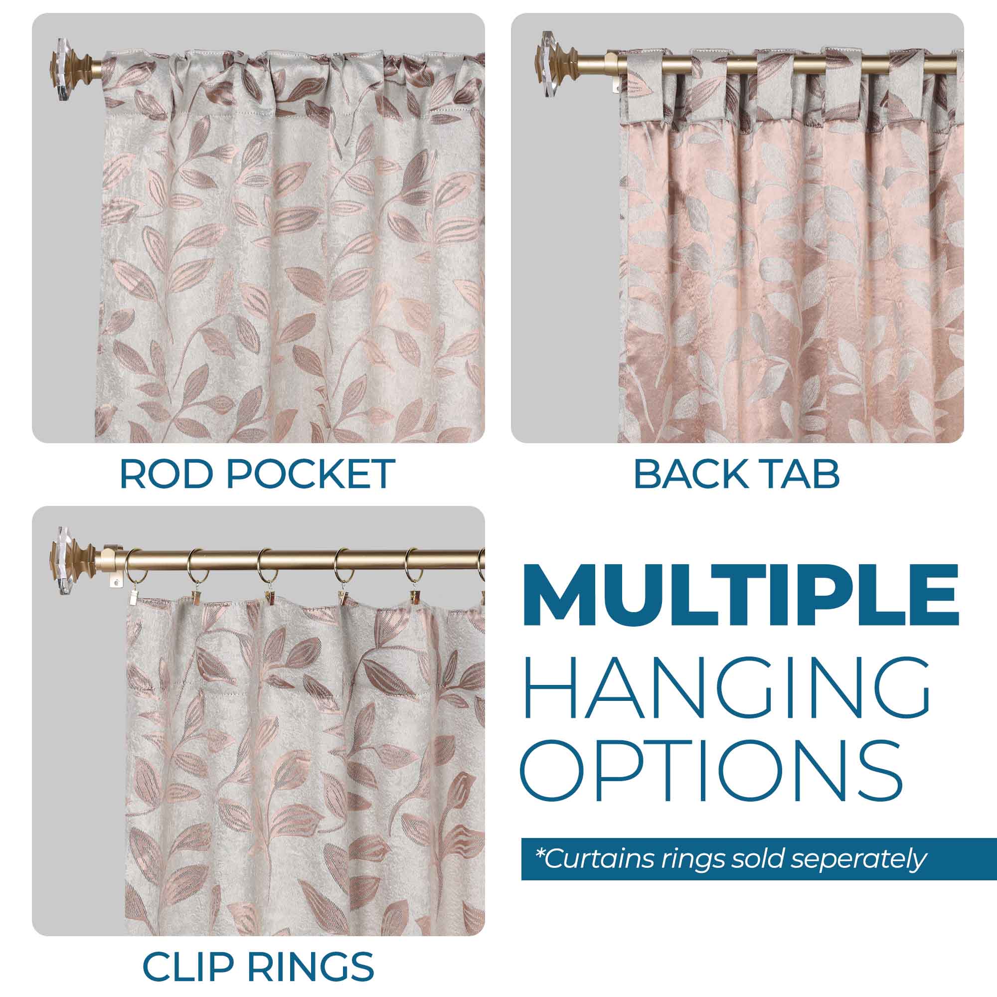Premium Blackout Curtains for Bedroom - Super Soft Thermal Insulated Room Darkening Drapes with Back Tab Design (Set of 2 Panels) - Perfect for Nursery, Home Theater & Shift Workers