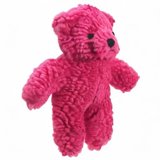 Zanies Berber Bear Dog Chew Toys - Durable Red Plush for Aggressive Chewers - Perfect for Playtime, Training & Cuddling