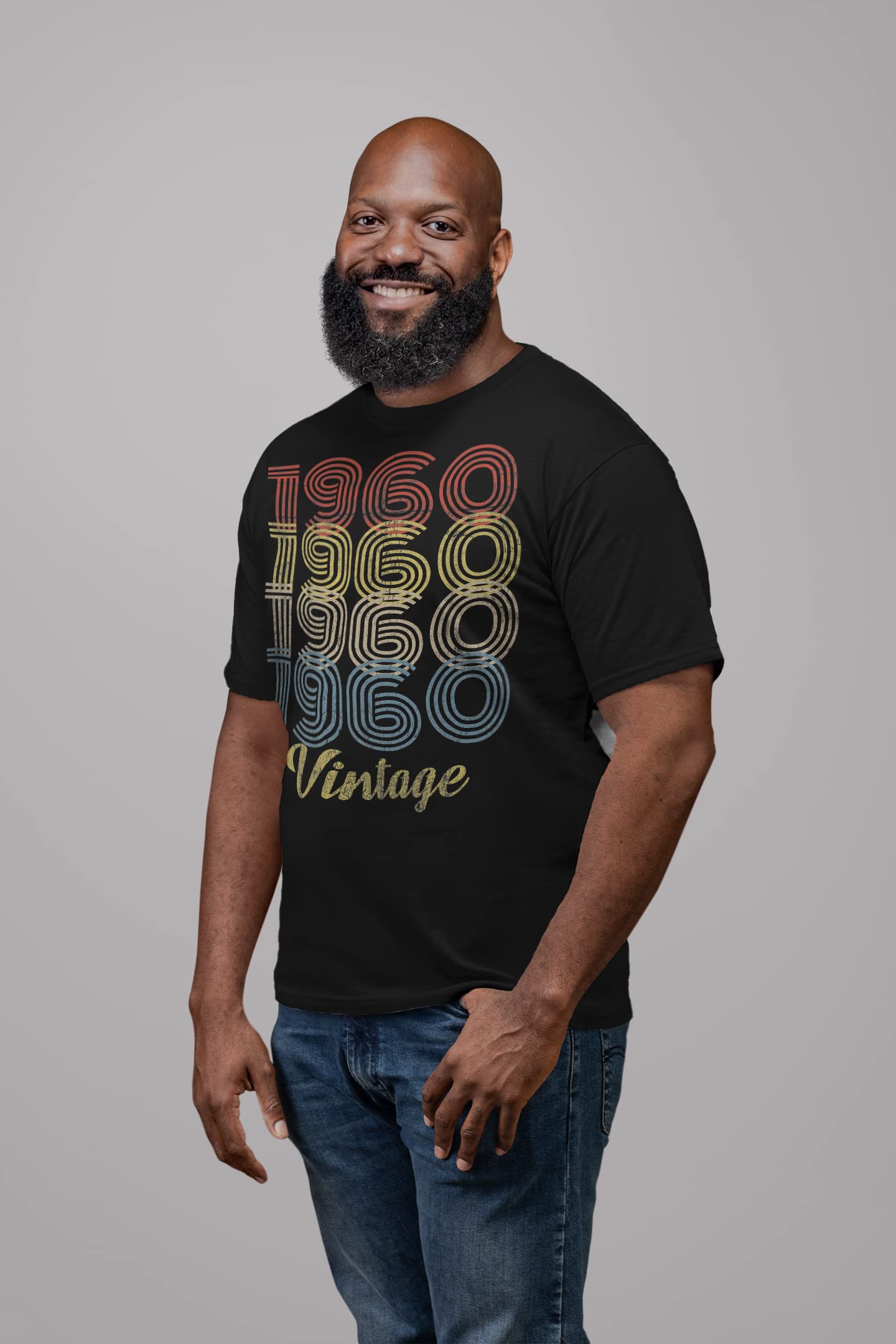 Vintage 1960 Retro 65th Birthday Gift T-Shirt for Men - Funny 65 Year Old Birthday Present - Perfect for Dad, Grandpa & Husband's Milestone Celebration