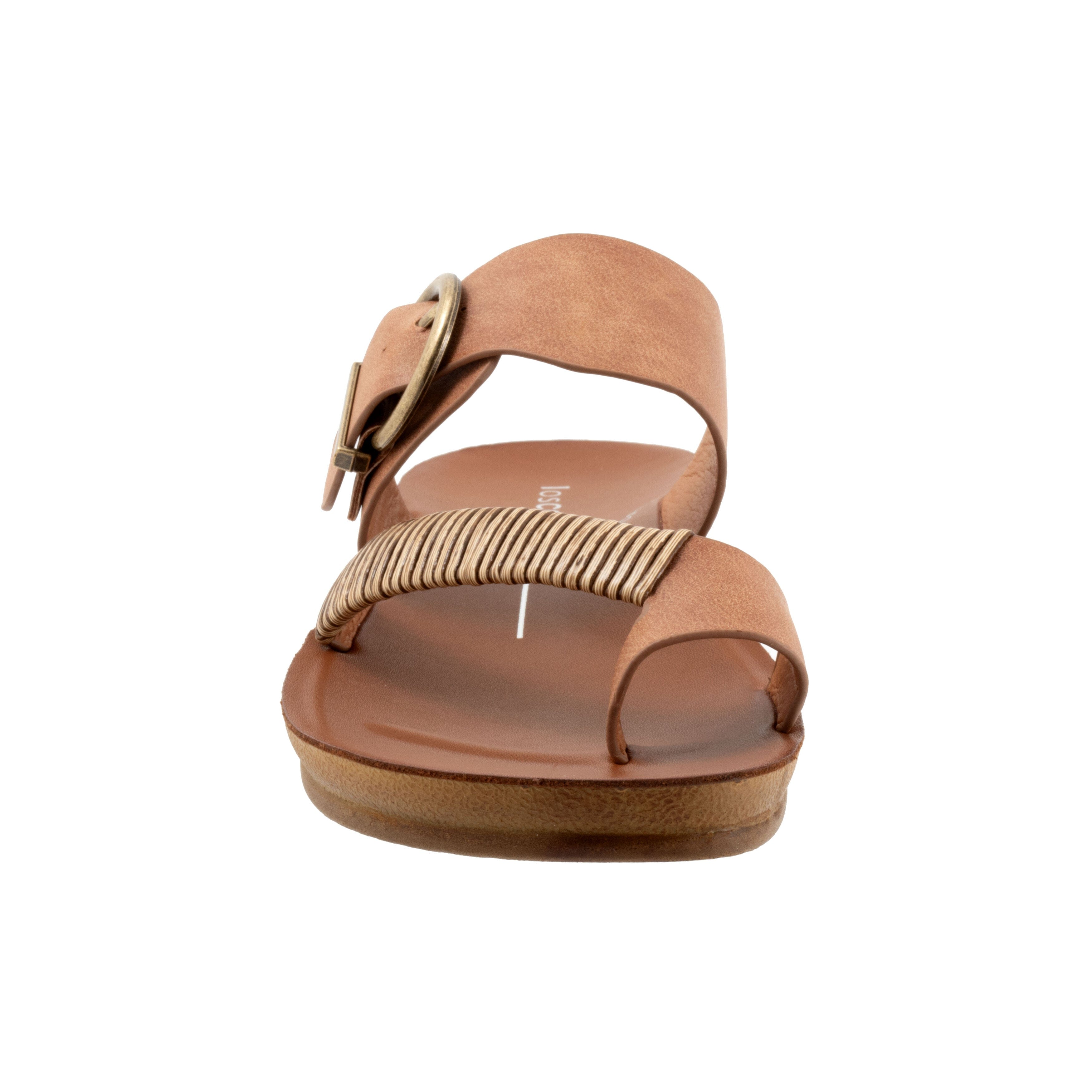 BUENO LOS CABOS BRIA SANDAL - Women's Comfortable Leather Flip Flops for Beach, Pool & Summer Vacation - Casual Slide Sandals with Arch Support
