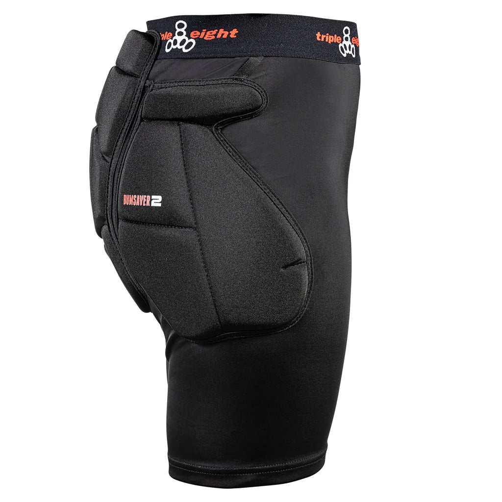 Triple 8 Bum Saver 2 Protective Shorts - Impact Absorbing Padded Shorts for Skateboarding, Roller Skating & BMX - Fall Protection Gear for Extreme Sports Safety