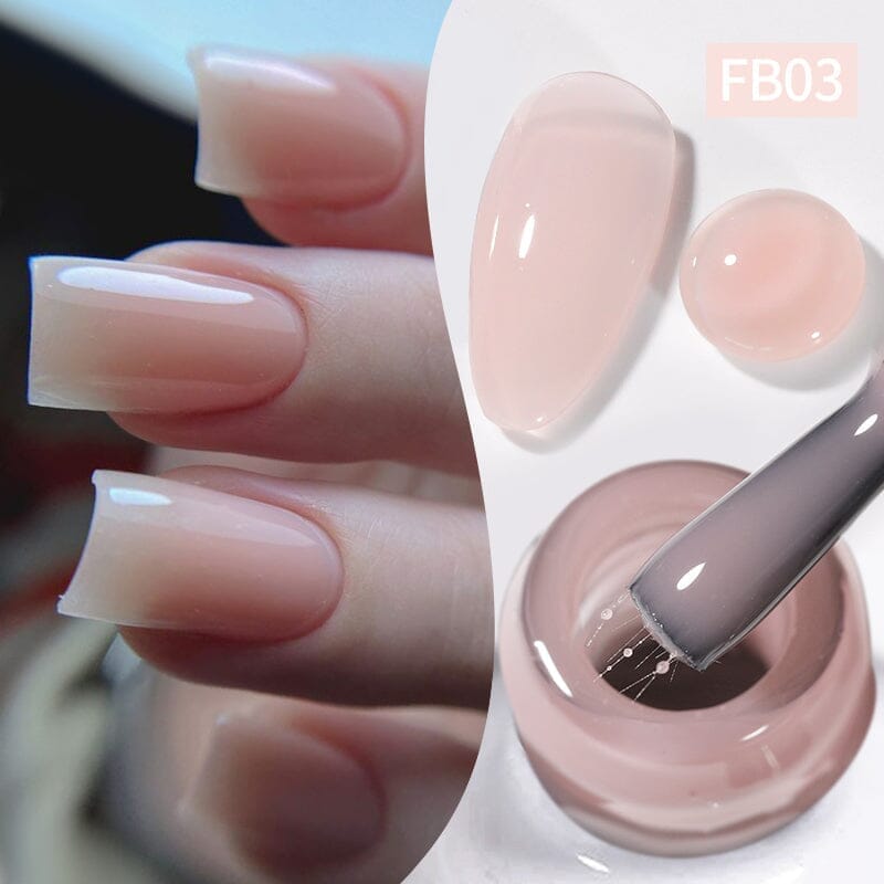 10ml Fiber Rubber Base Gel - Strong Nail Extension & Repair Kit for Salon & Home Manicures | DIY Nail Art & Professional Nail Enhancement