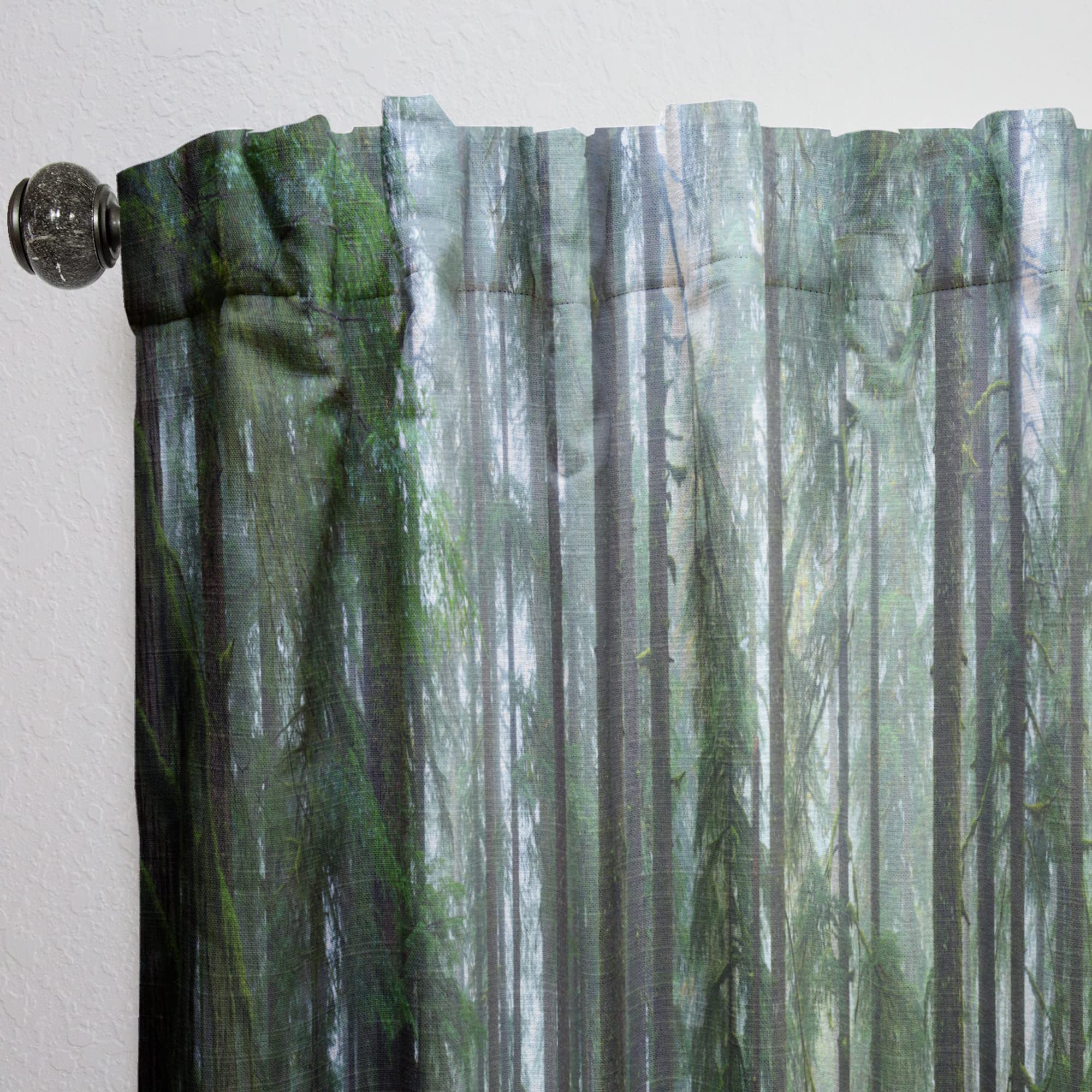 DesignQ 'HOH Rain Forest' Thermal Insulated Blackout Curtains - 52x120 Inch Single Panel for Bedroom & Living Room - Noise Reducing, Energy Saving Window Drapes for Home Decor & Privacy