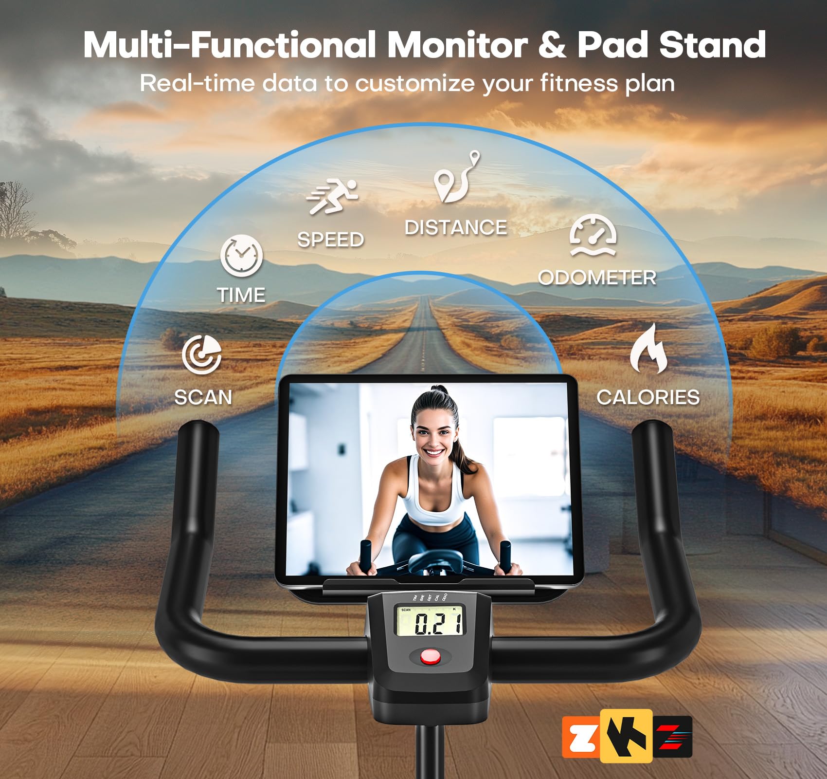 Best Magnetic Resistance Exercise Bike for Home - Silent Belt Drive Indoor Cycling Bike with 350lbs Weight Capacity, LCD Monitor & Tablet Holder - Perfect for Home Gym, Cardio Workouts & Fitness Training