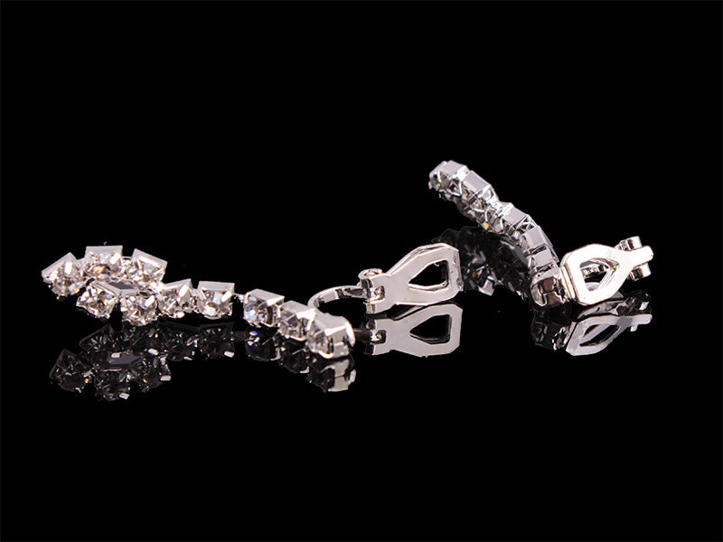 Hao Yue Bridal Jewelry Set - 4 Piece Crystal Wedding Jewelry Collection for Brides, Bridesmaids & Special Occasions | Elegant Matching Necklace, Earrings, Bracelet & Hair Accessories