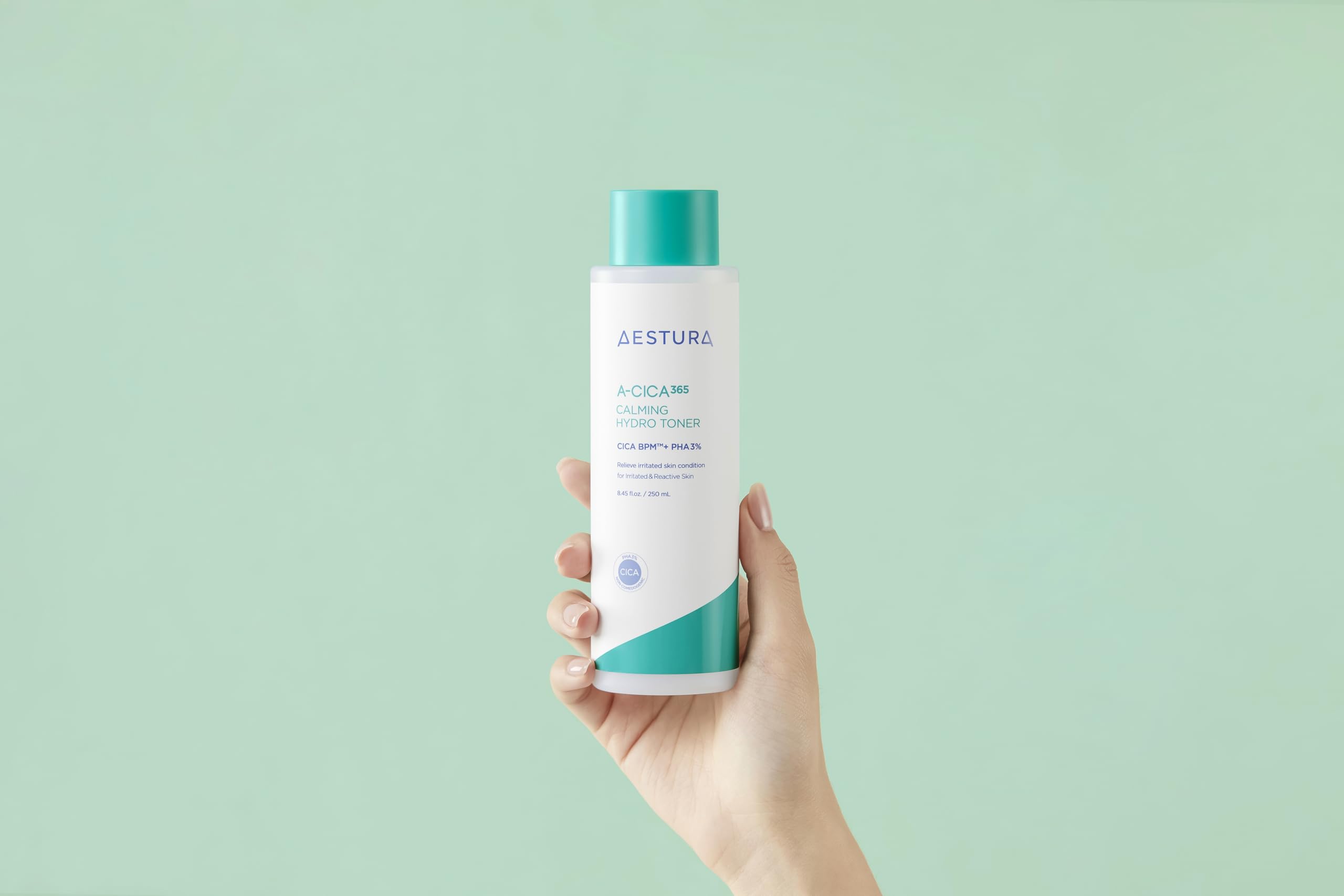 AESTURA A-CICA365 Calming Hydro Toner for Sensitive Skin | Soothing Facial Toner with CICA BPM Complex & 3% PHA | Gentle Exfoliation & Dead Skin Cell Care | Dermatologist-Tested Korean Skincare | 8.56 Fl Oz | Perfect for Daily Hydration & Post-Sun Care