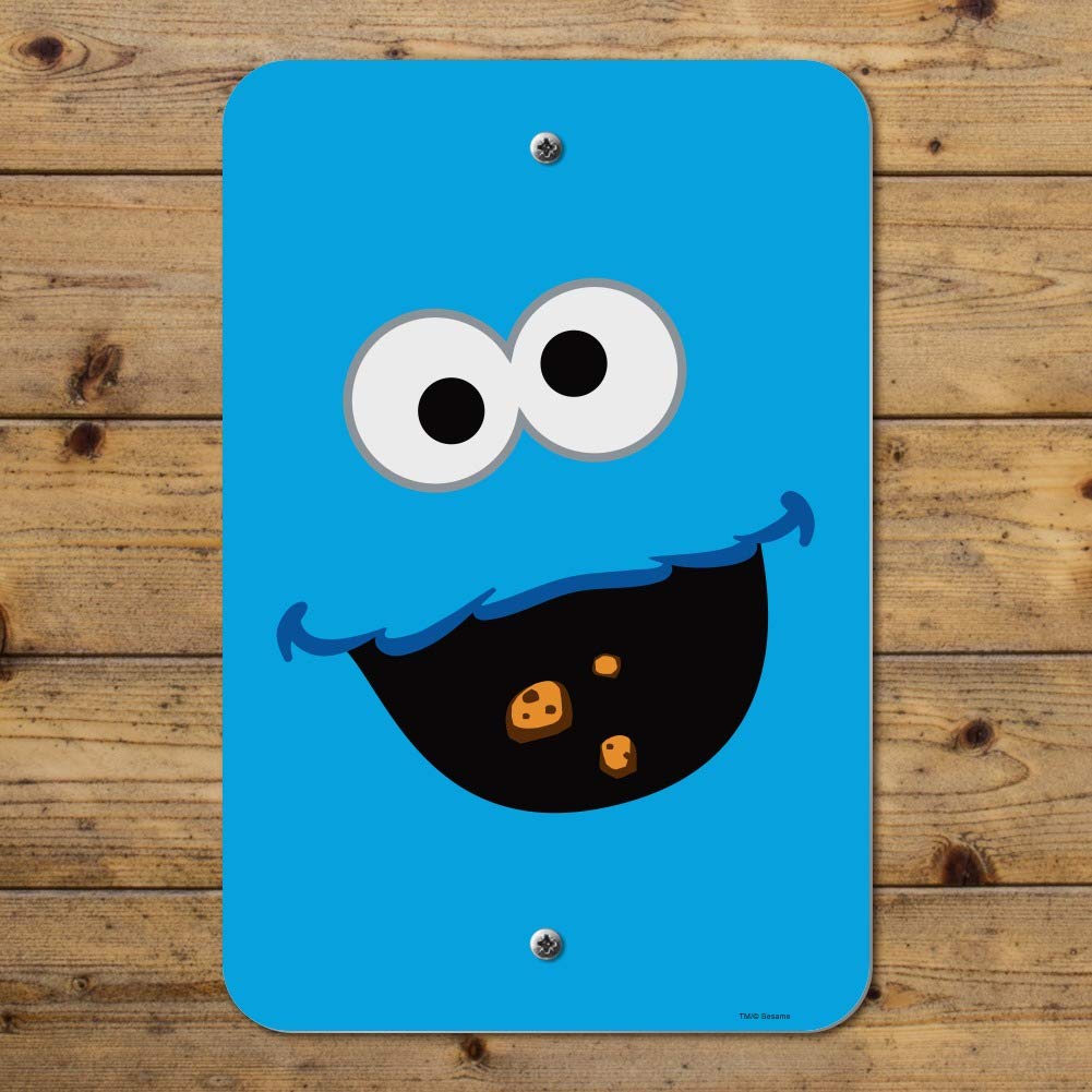 Sesame Street Cookie Monster Face Sign for Home, Office & Business Decor - Fun Wall Art for Kids' Rooms, Playrooms & Workplaces