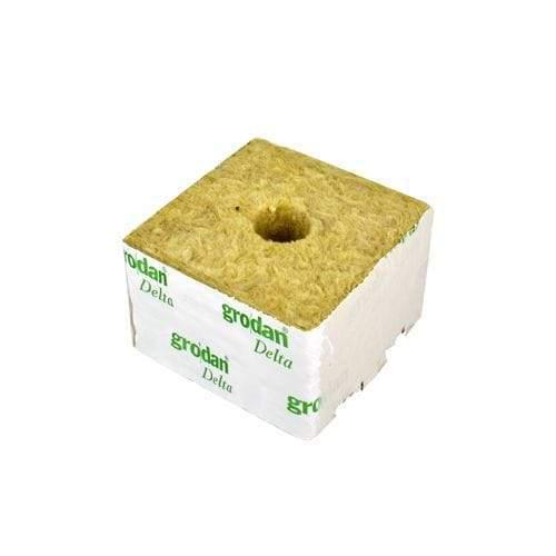 Grodan 4 Inch Rockwool Cubes for Hydroponics - Starter Plugs for Seedlings, Cloning, and Plant Propagation - Ideal for Indoor Gardening and Greenhouse Use