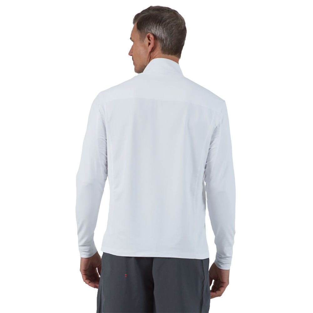 Ibkul Essential Solid Mock Long Sleeve Men's Golf Quarter Zip Pullover - Comfortable Performance Shirt for Golfing, Casual Wear & Outdoor Activities