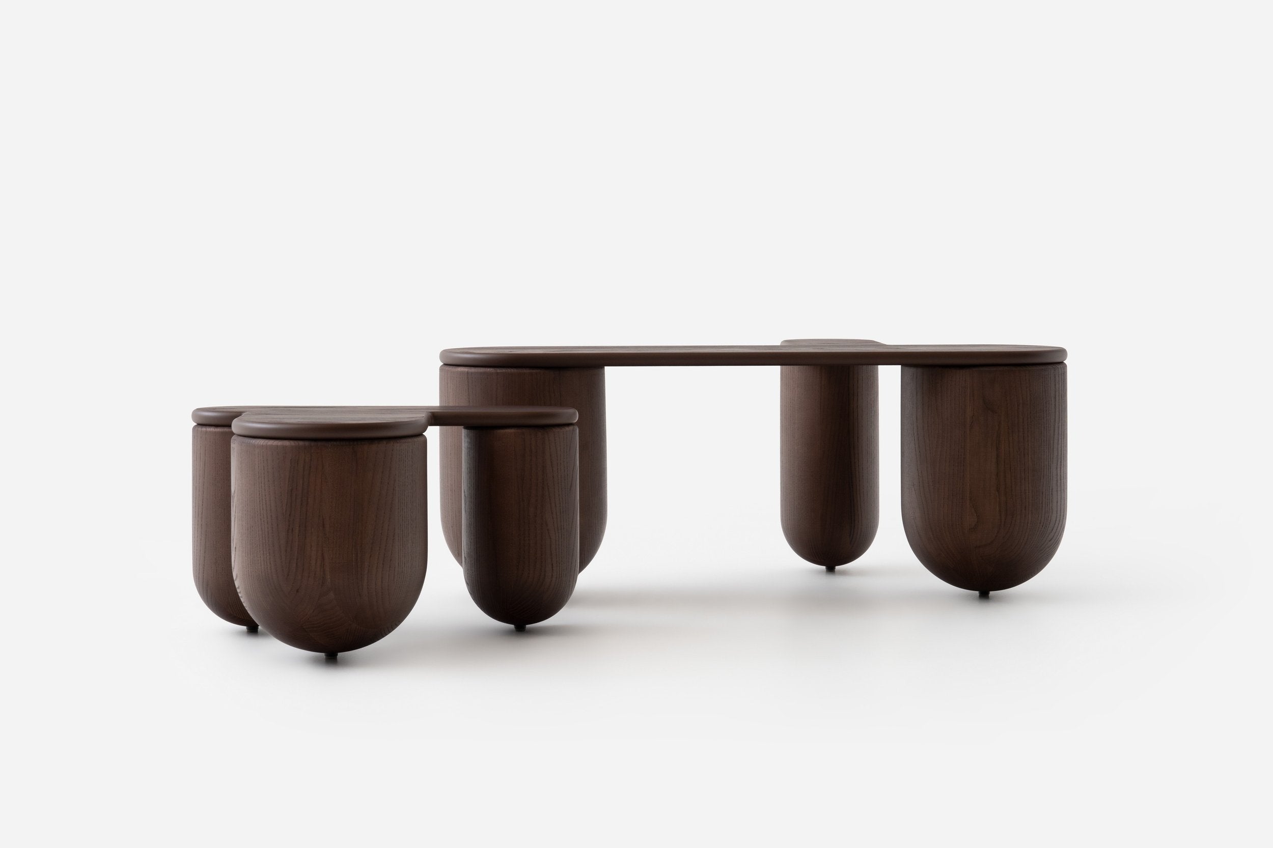 Noom Hello Coffee Table 3 - Modern Side Table for Living Room, Bedroom & Office - Compact End Table with Storage Shelf