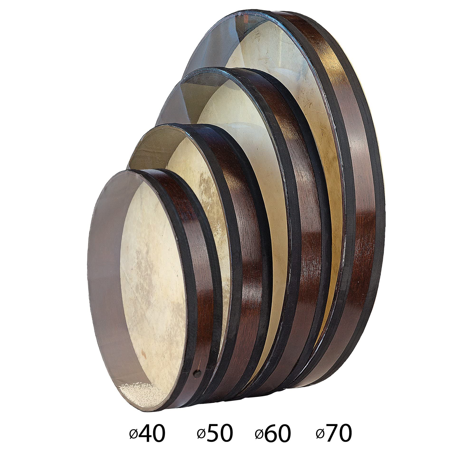 Natural Sounding Ocean Drum with Wave Beads - 16/20/24/28 Inch Handcrafted Hardwood Frame & Goat Skin - Perfect for Music Therapy, Relaxation & Sound Healing Sessions