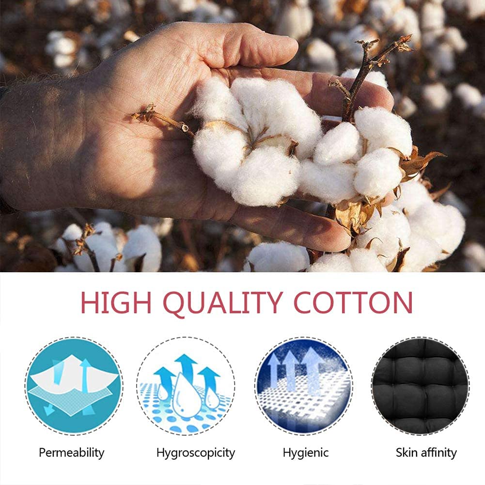Premium Indoor/Outdoor Bench Cushion - Water-Resistant Tufted Patio Furniture Seat Cushion with Ties (39.4