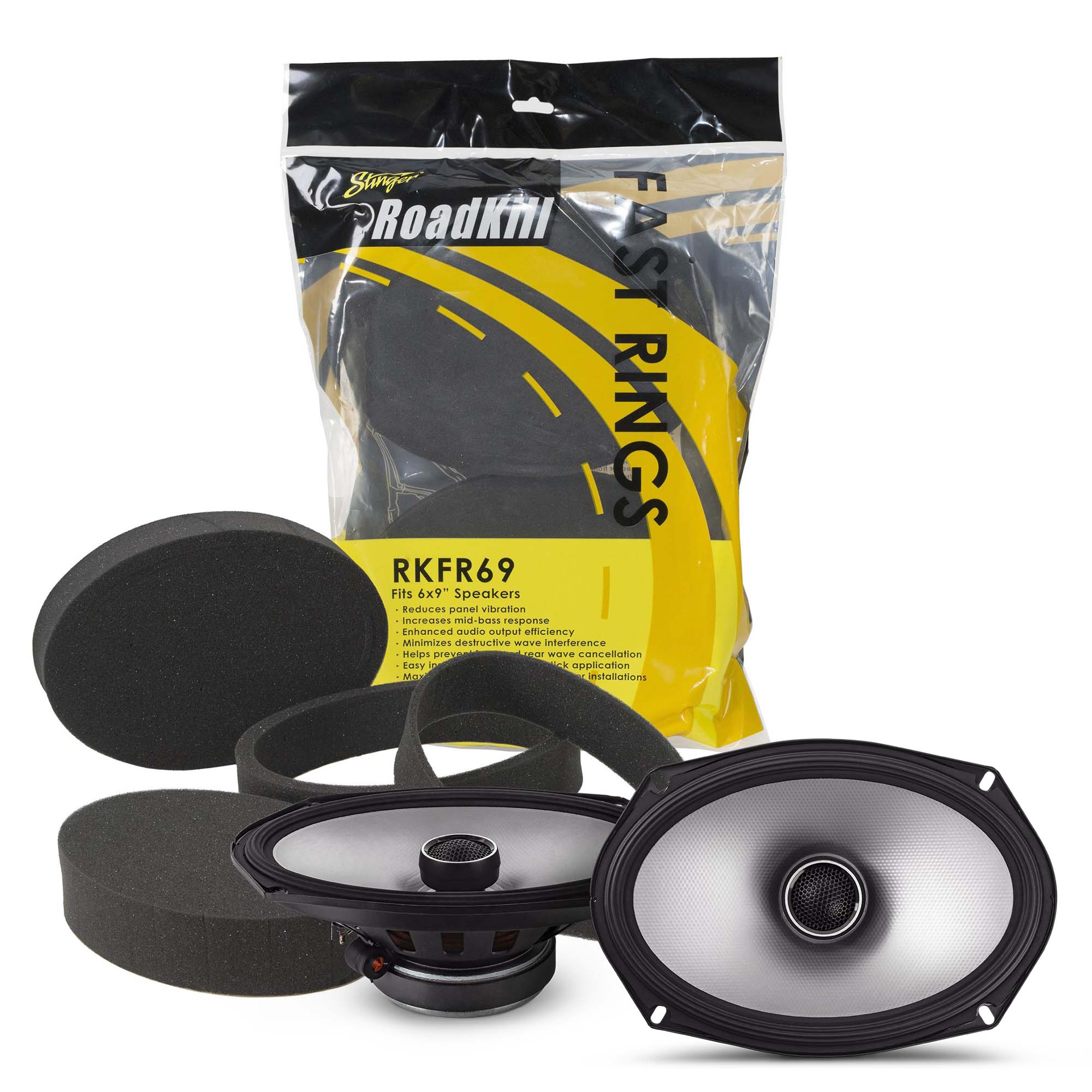 Alpine S2 S69 6x9 Inch 2-Way High Resolution Car Speakers with Foam Baffle Kit - Premium Sound for Trucks, SUVs & Custom Car Audio Systems