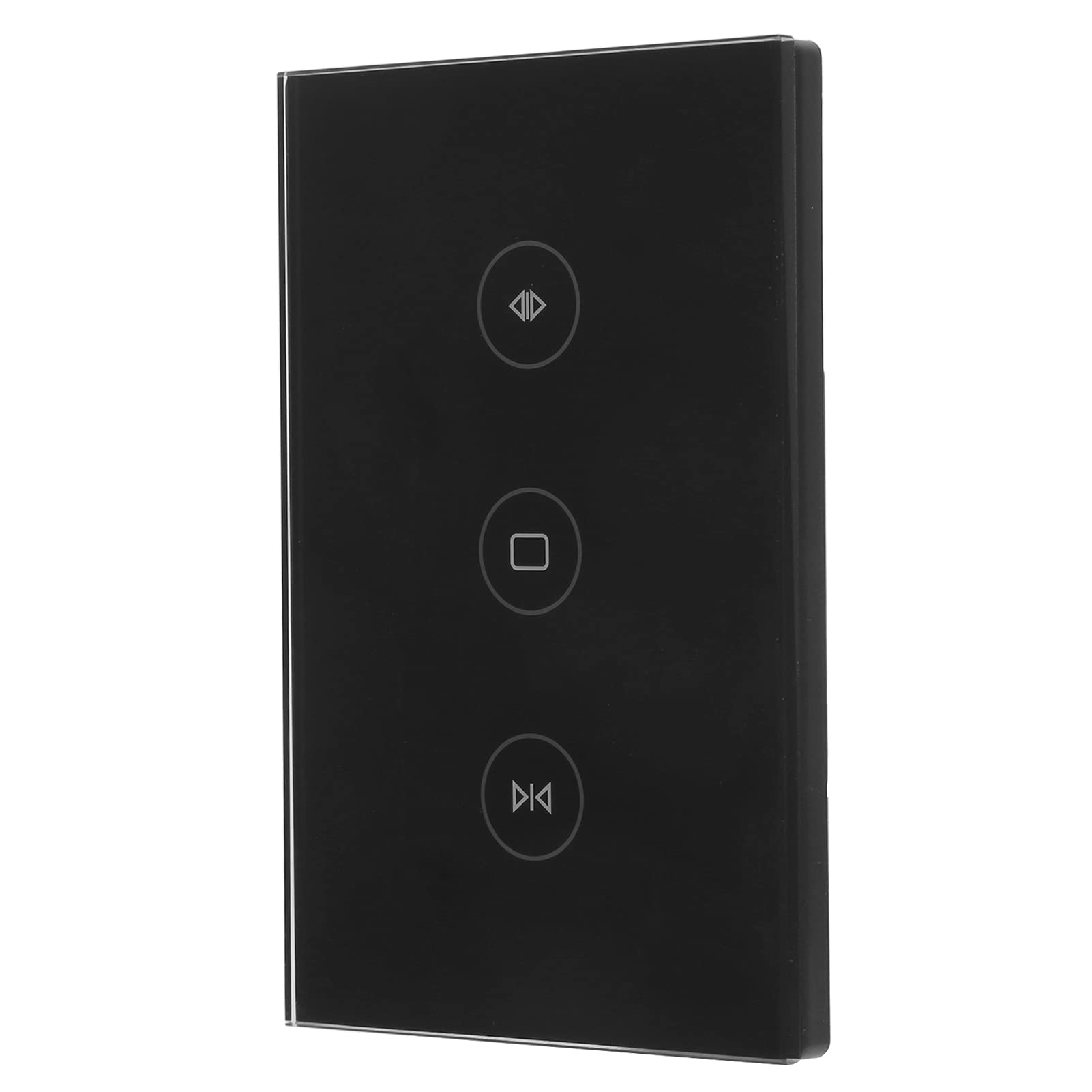 Smart WiFi Light Switch - Single Touch Google Home & Tuya Compatible, Voice & App Control, Glass Panel (Black) - Perfect for Smart Homes & Remote Lighting Control