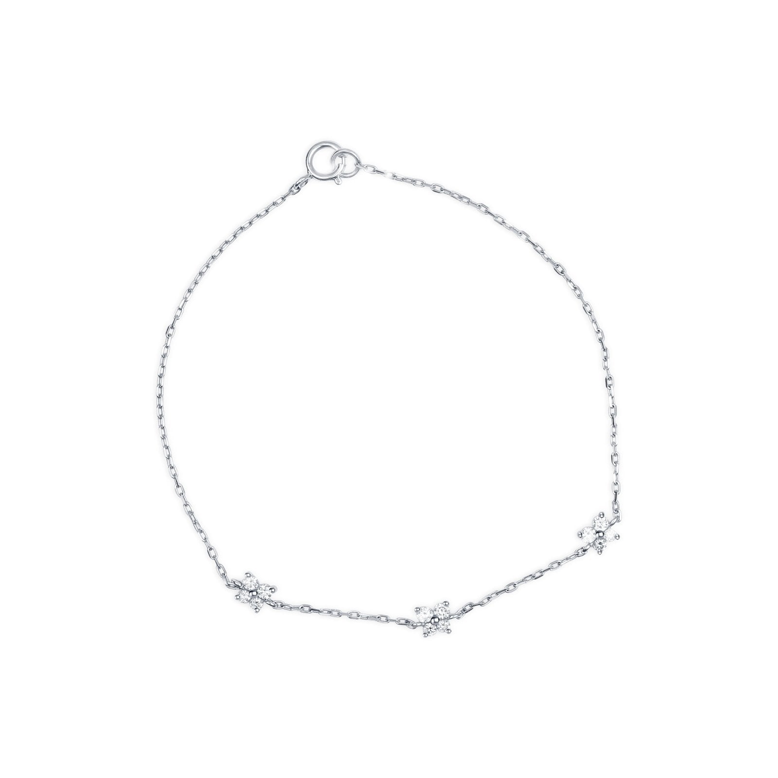14k White Gold Diamond Butterfly Bracelet for Women - Elegant & Dainty Jewelry Gift for Birthday, Anniversary & Special Occasions
