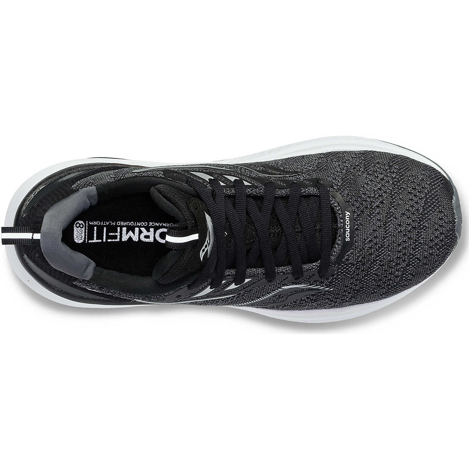 Men's Saucony Echelon 9 Running Shoes - Black/White | Cushioned Support for Long Distance Running & Daily Training