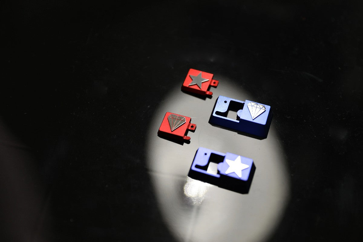 Mini 4WD Classic Logo Aluminum Alloy 2U Metal Personalized Keycap - Custom Mechanical Keyboard Decoration for Gaming PC Setup & Office Work