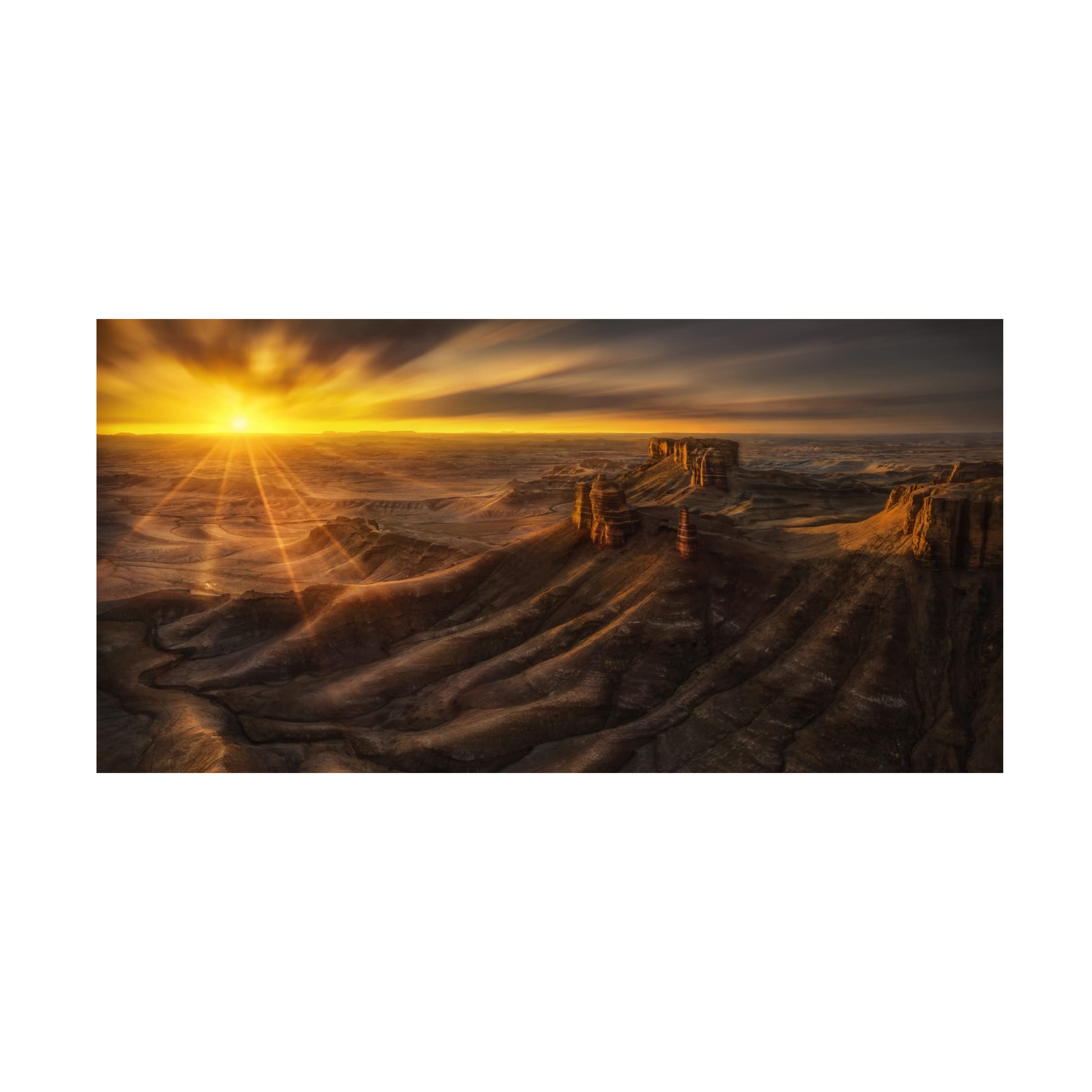 Trademark Fine Art 'Utah USA' Canvas Wall Art Print by Jennie Jiang - Perfect for Living Room, Bedroom & Office Decor