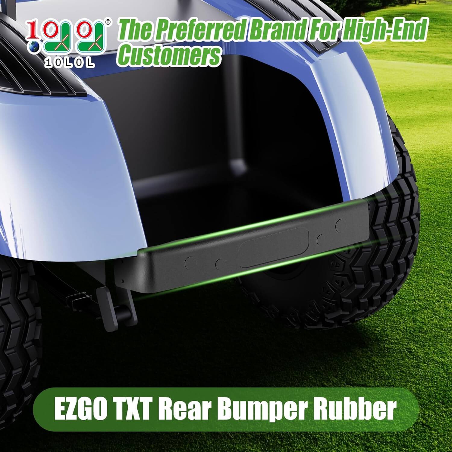 Heavy Duty Golf Cart Rear Bumper for EZGO TXT Models | Replacement for Parts 70939G01 & 71336G01 | Durable Protection for Golf Carts | Perfect for Golf Courses, Resorts & Private Communities