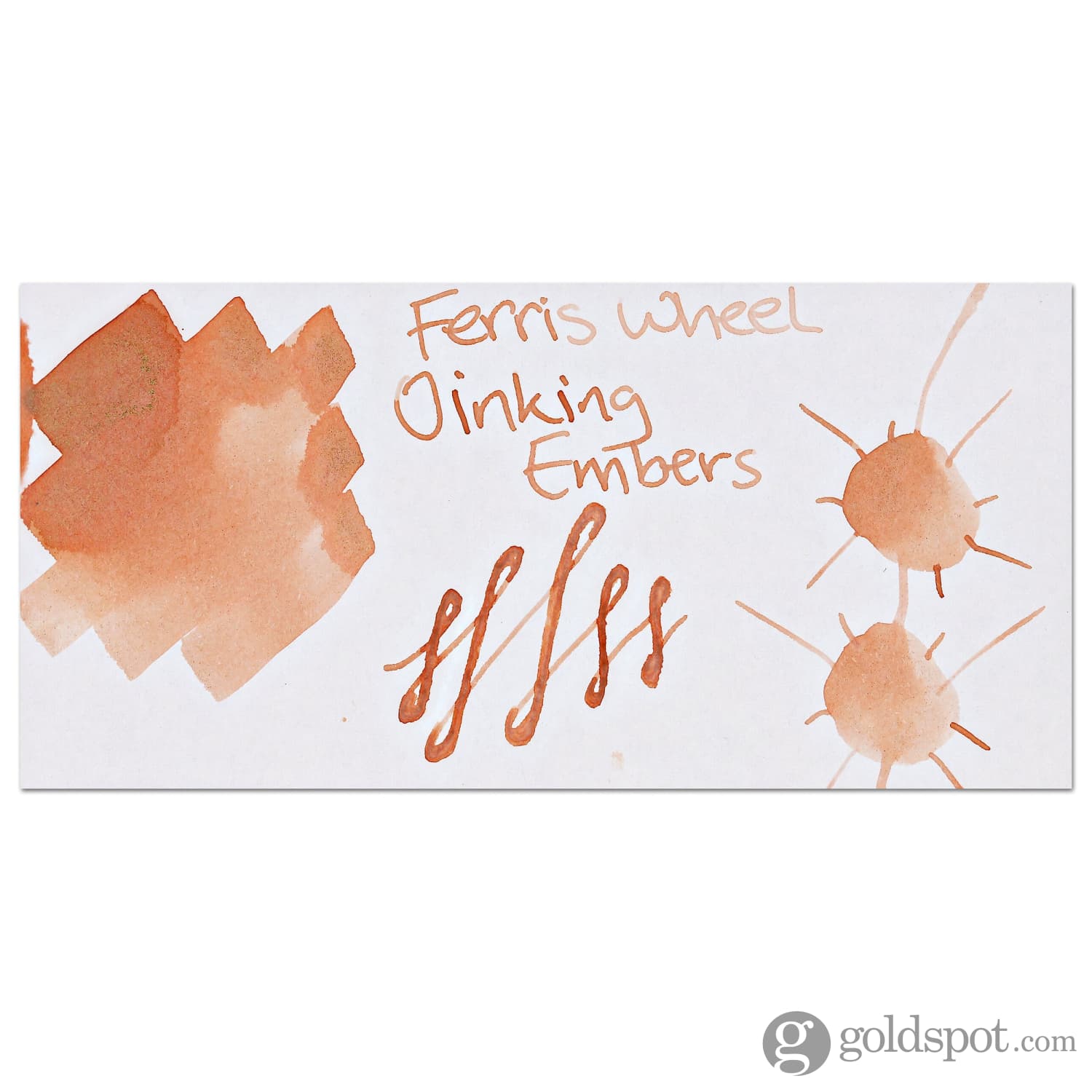 Ferris Wheel Press Oinking Embers Fountain Pen Ink - 20mL Bottle for Calligraphy, Journaling & Artistic Writing