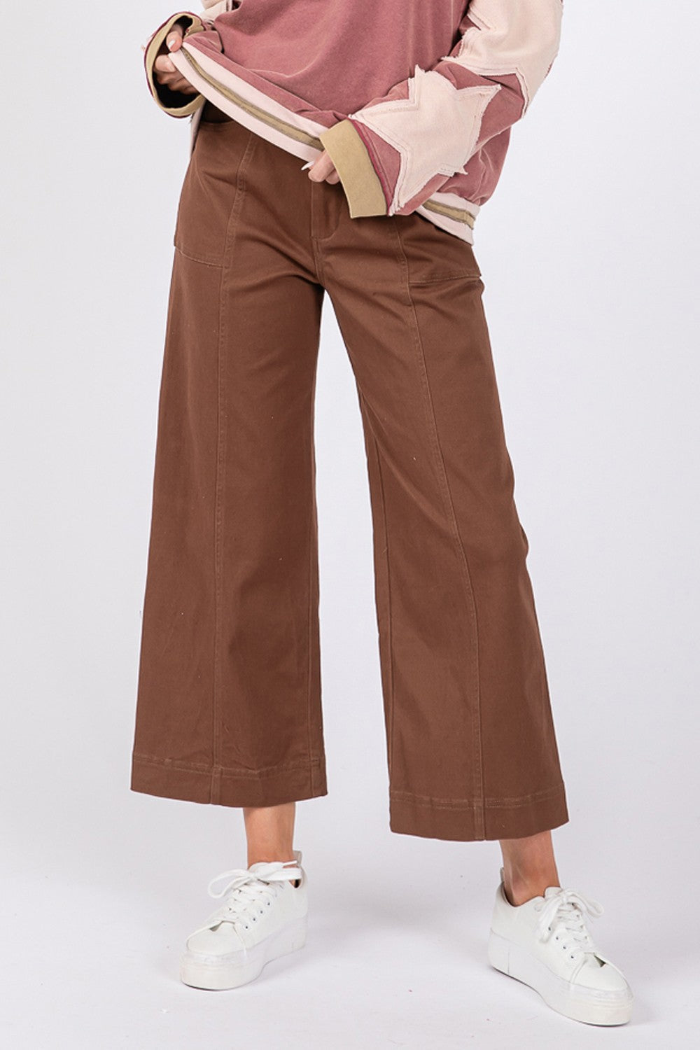 Boho Wide Leg Cropped Pants for Women - High Waisted Casual Linen Trousers | Perfect for Summer Outfits, Beach Vacations & Boho Chic Style