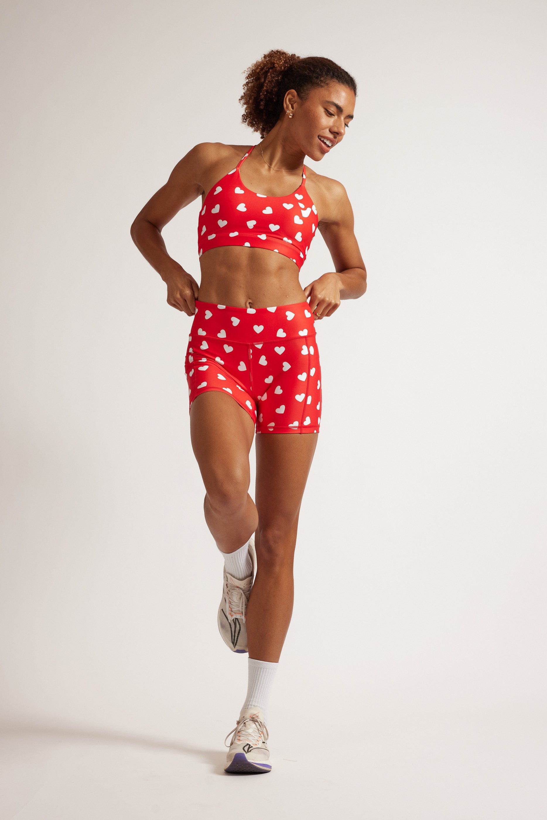 Hearts 5 Pack Women's Casual Shorts - Comfortable Stretch Athletic Shorts for Running, Yoga, Gym & Lounge Wear