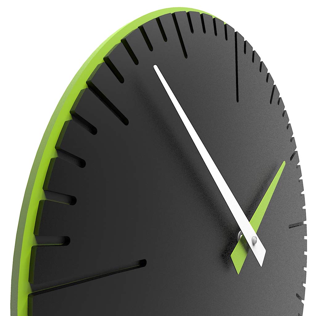 CalleaDesign 14.2 Inch Modern Wall Clock - Silent Non-Ticking Battery Operated Round Clock for Living Room, Bedroom, Office & Kitchen Decor