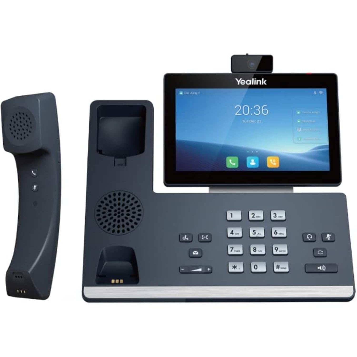 Yealink T58W Pro IP Phone with Wi-Fi, DECT & Bluetooth - Corded/Cordless Business Phone - Desktop or Wall Mountable - Classic Gray - Perfect for Office, Home & Remote Work Communication