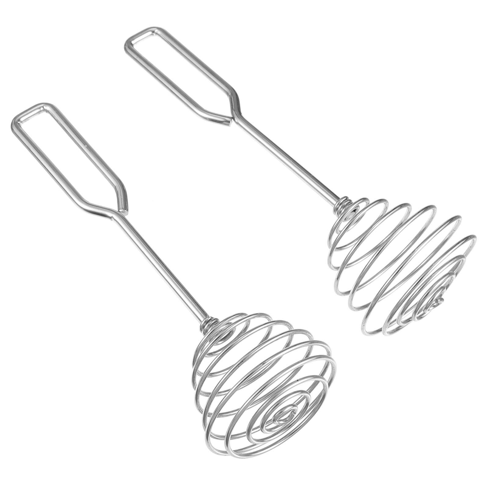 Hemoton 2-Pack Stainless Steel Egg Whisks - Square-Shank Kitchen Stirring Tools for Baking, Cooking & Mixing Eggs, Flour, Cream - Perfect for Home Bakers & Professional Chefs