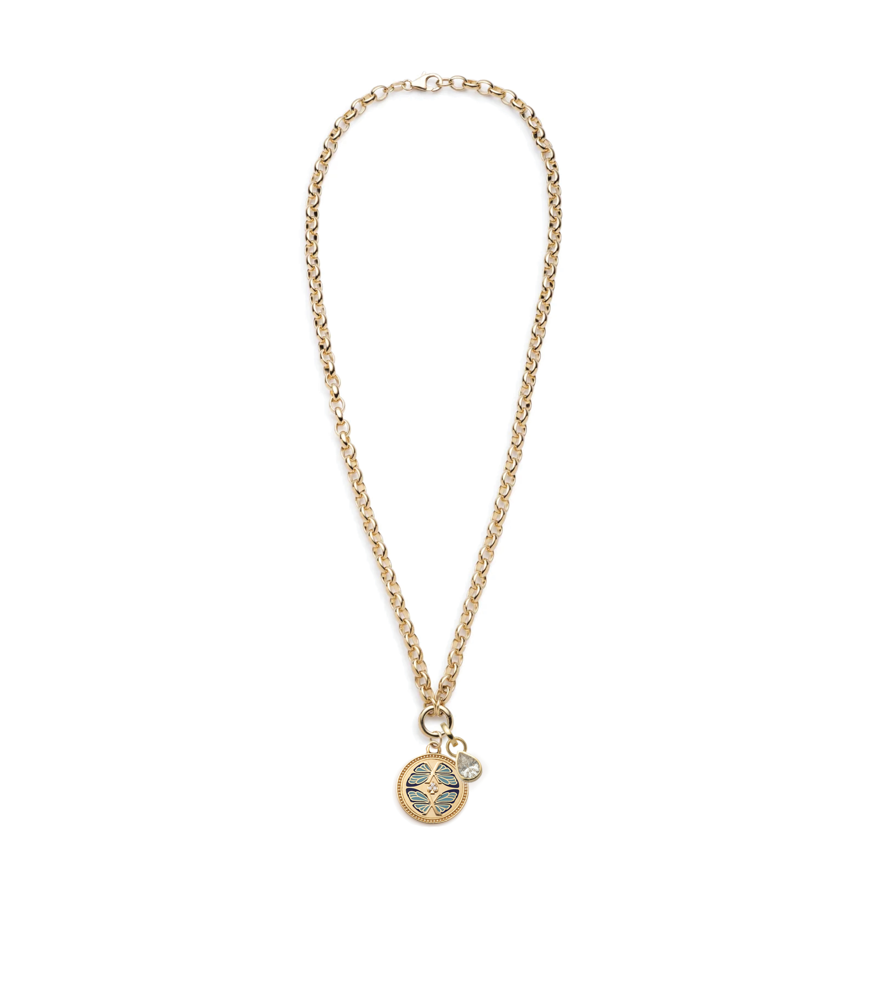 Reverie & Forever Pair: Heavy Belcher Open Chain Necklace for Women - Chunky Gold & Silver Statement Necklace for Layering, Boho & Casual Outfits