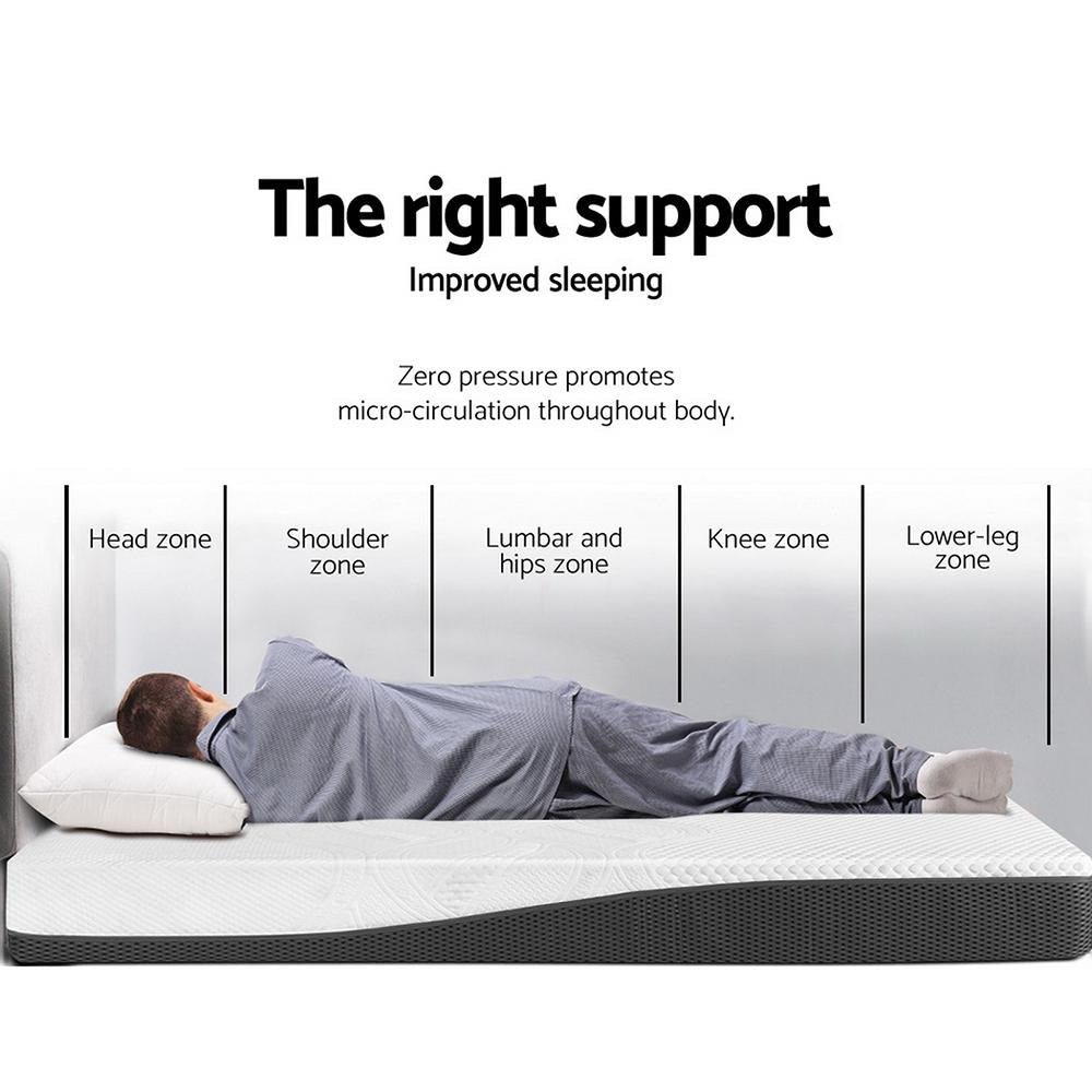 Cool Gel Memory Foam Mattress - Single Size Bedding, Breathable & Pressure Relieving for Better Sleep - Perfect for Guest Rooms, Dorms, or Small Apartments