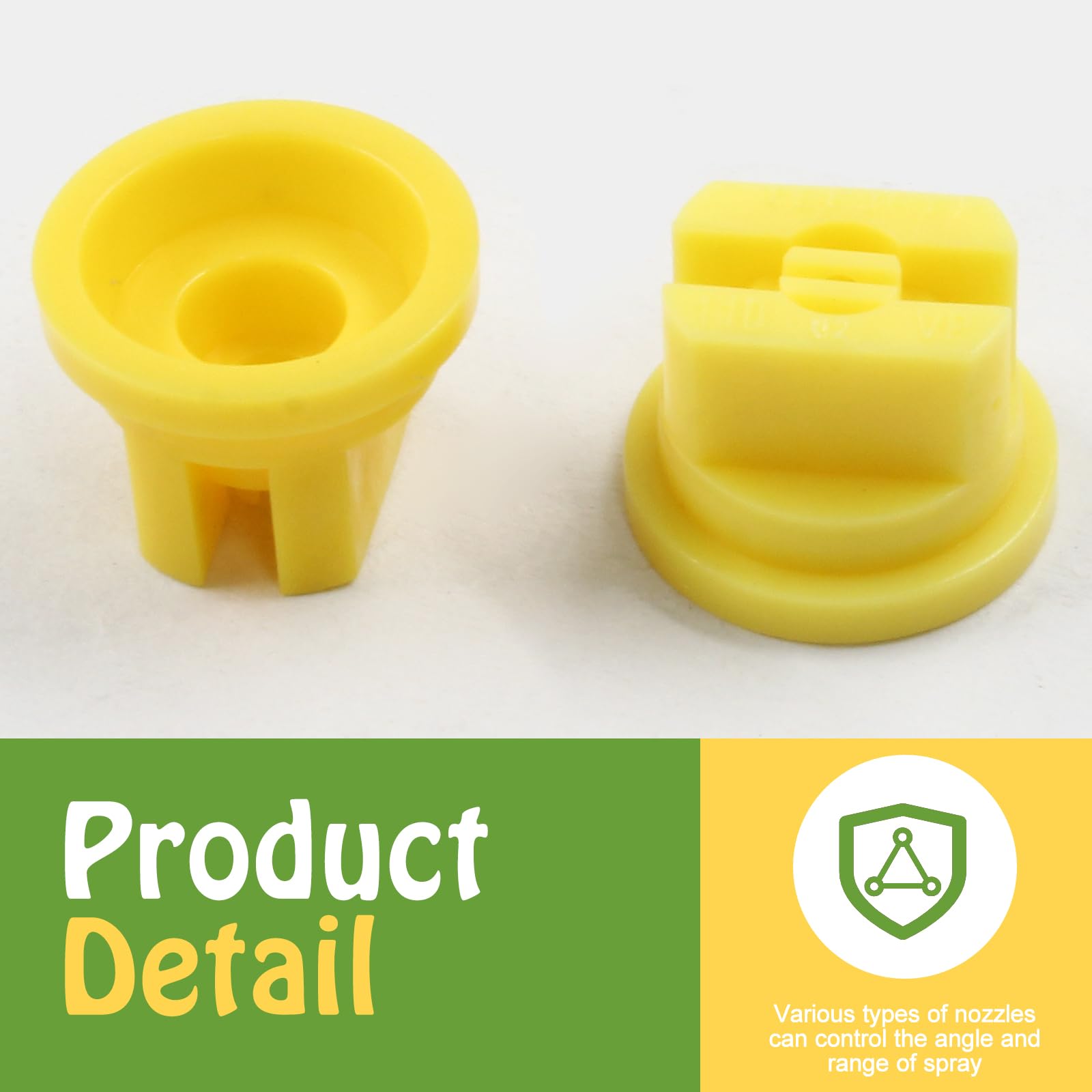 12Pcs 110 Degree Flat Fan Spray Nozzle Tips - Plastic Atomizing Nozzles for Agriculture, Greenhouse & Garden Sprayers | Wide Coverage Watering & Pest Control Solution