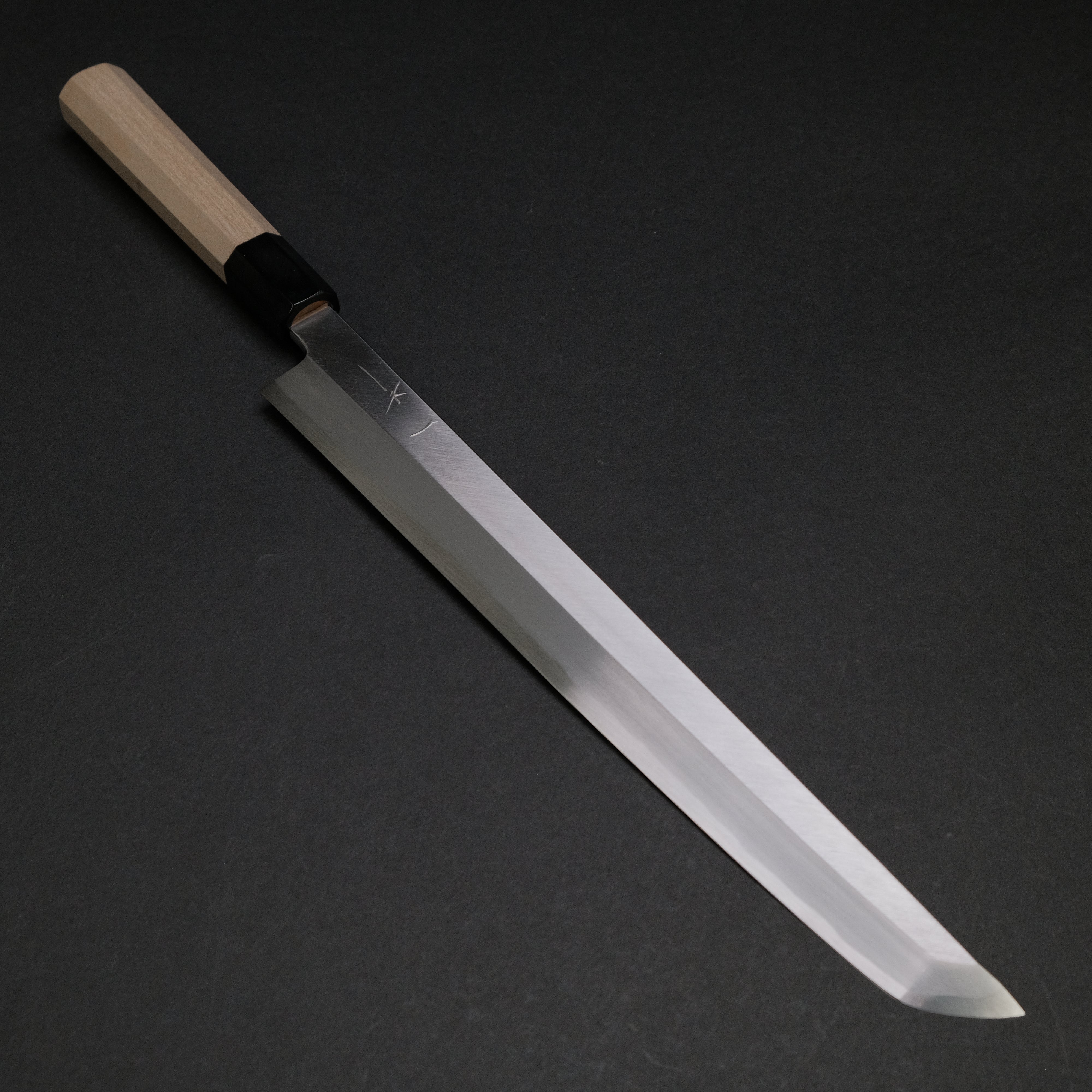 Hitohira Kikuchiyo Manzo Blue #2 Yanagiba Sakimaru Sushi Knife 300mm - Japanese Ho Wood Handle with Saya - Perfect for Sushi Chefs & Japanese Cuisine Preparation