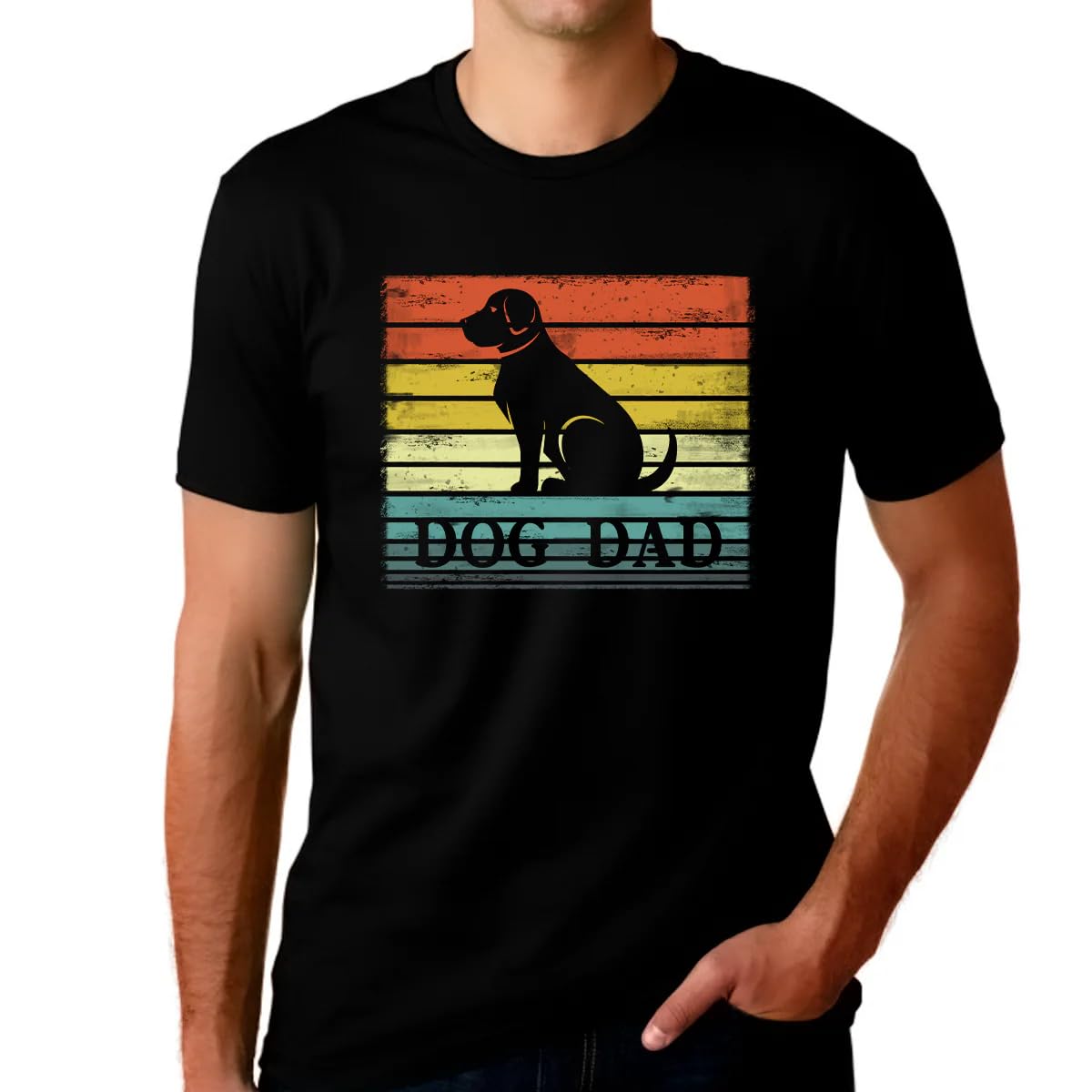 Vintage Dog Dad T-Shirt for Men - Funny Dog Lover Shirt - Perfect Gift for Dog Owners | Casual Wear, Dog Park Outings & Father's Day Gifts