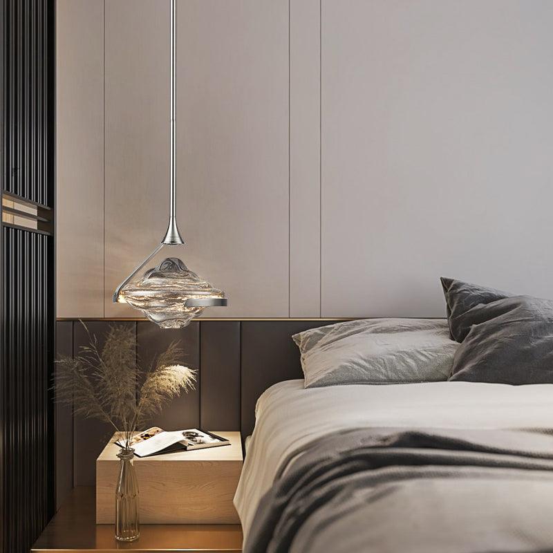 Elegant Diamond Crystal Pendant Lamp - Modern Chandelier Lighting for Dining Room, Bedroom, and Living Room Decor