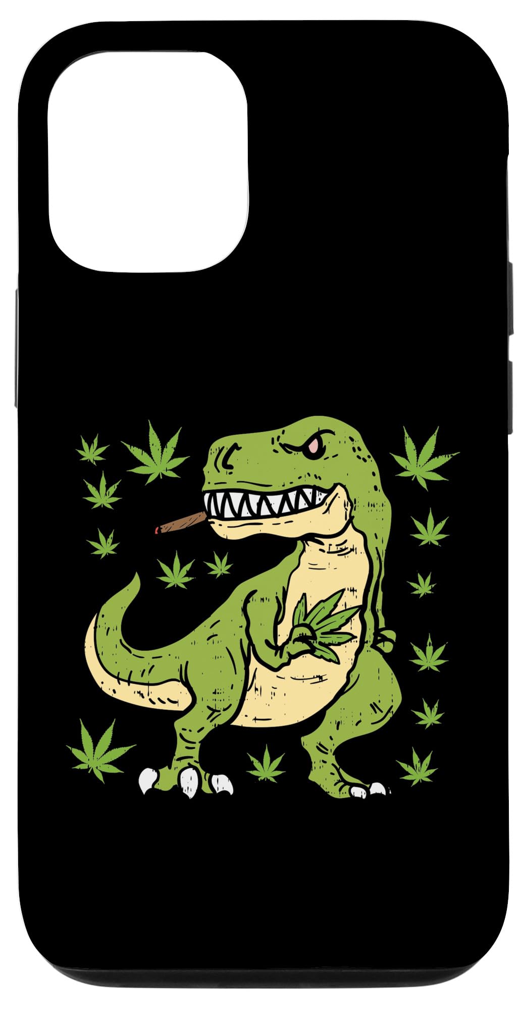 iPhone 12/12 Pro Dinosaur Smoking Weed Case - Funny 420 Cannabis Stoner Gift - Perfect for Stoner Parties & Cannabis Enthusiasts