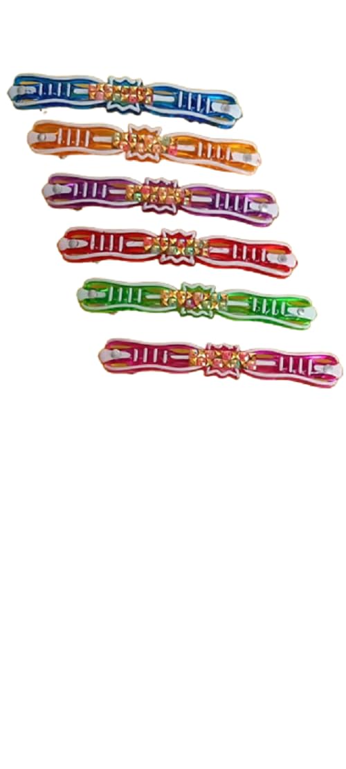 Rajmart Global Fashion Hair Clips for Women & Girls - 6 Pack Multicolor Hair Barrettes, Sectioning Clips, Lightweight Hair Accessories for Styling, Casual Wear & Everyday Use