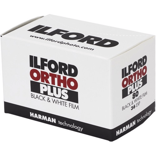 Ilford Ortho Plus Black & White Negative Film - 35mm Roll Film, 36 Exposures | High Contrast B&W Photography for Portraits, Landscapes & Artistic Shots