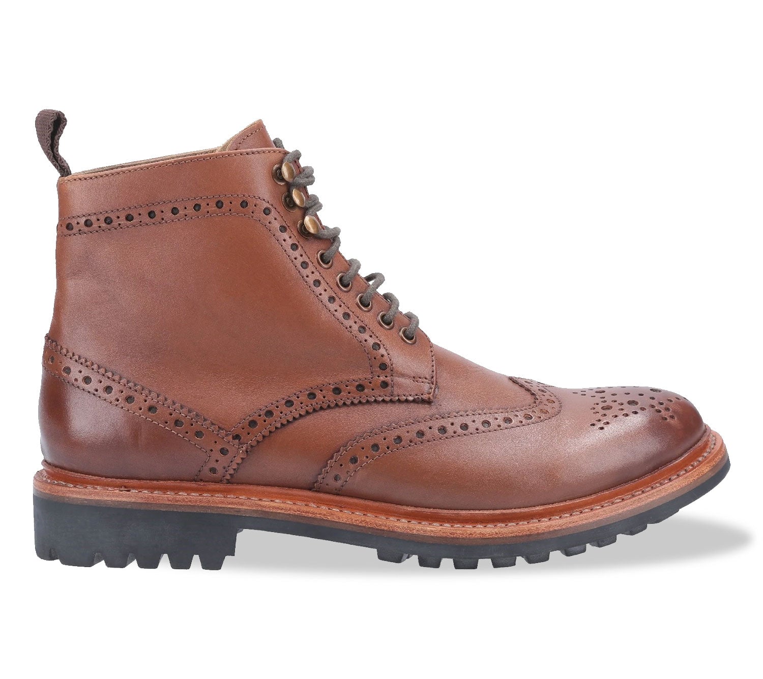 Cotswold Rissington Commando Brogue Boots - Men's Waterproof Leather Hiking Boots for Outdoor Adventures & Casual Wear