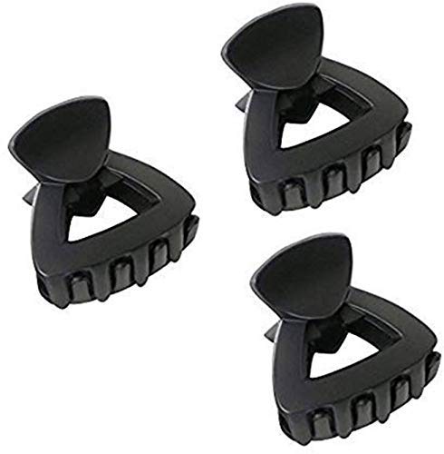 Soham International Stylish Multi-Color Hair Clutch Claws Clips Combo Set - 3 Pieces for Women & Girls (Black) | Perfect for Parties, Weddings & Everyday Hairstyles