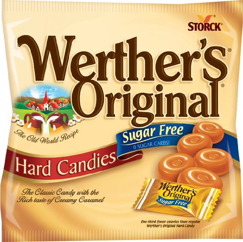 Werther's Sugar Free Hard Candy - Original Flavor, 2.75oz (Pack of 12) | Low-Calorie Sweet Treat for Diabetics & Keto Diet | Perfect for Office Snacks, Gift Baskets & After-Dinner Mints