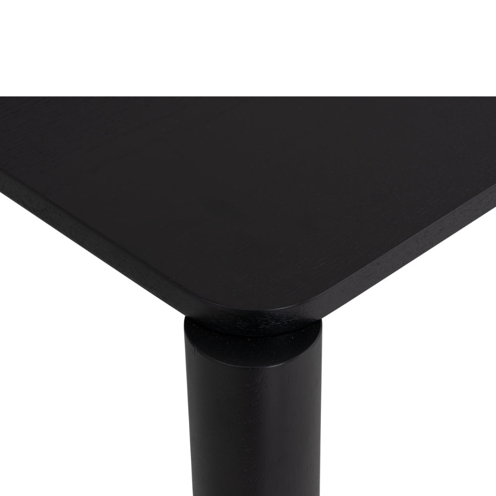 LONY 180cm Black Dining Table - Modern Kitchen & Dining Room Furniture for Family Gatherings & Dinner Parties