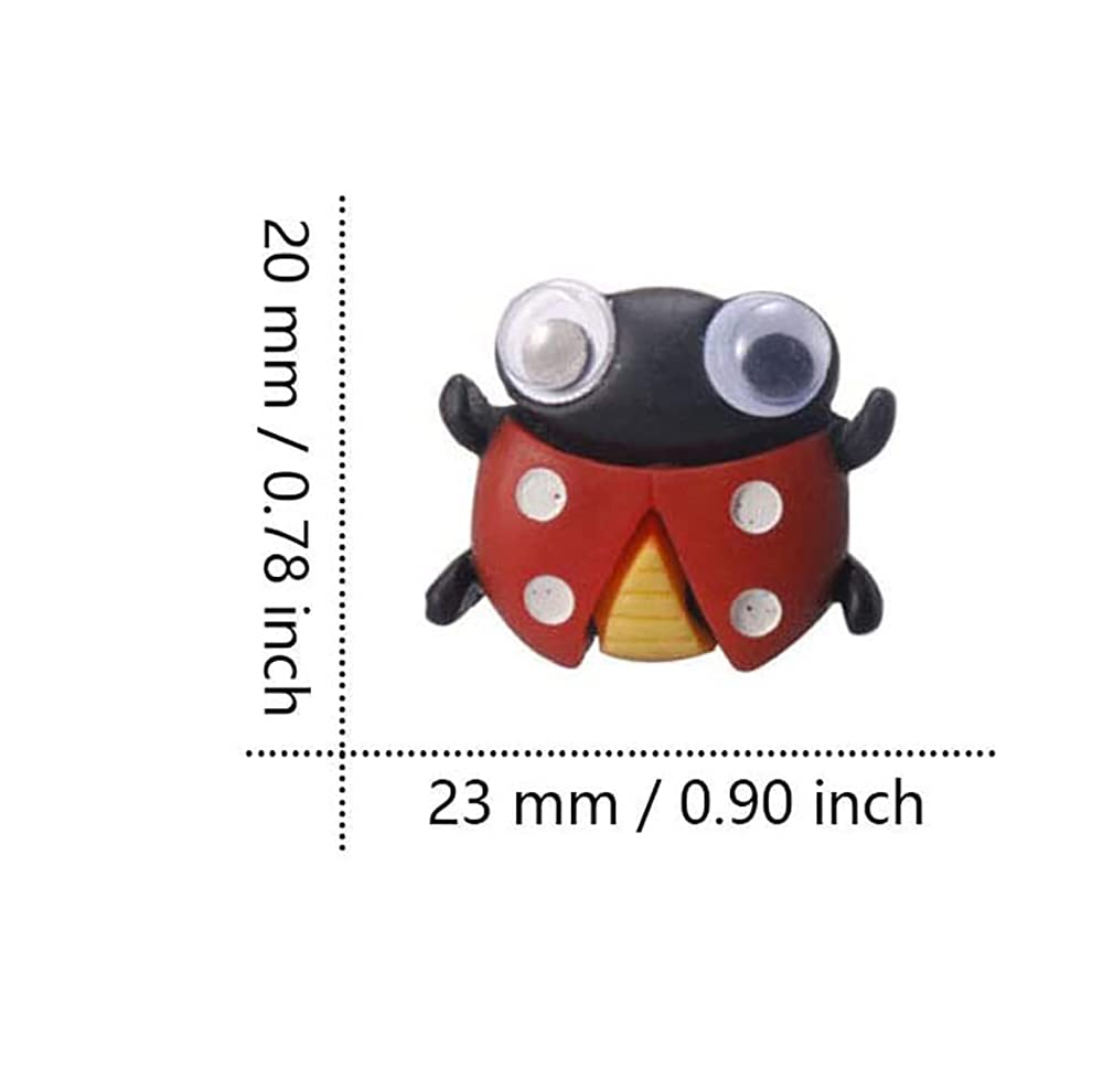 17 Pieces Cute Cartoon Animal Push Pins - Creative Ladybug Shaped Thumb Tacks for Cork Board, Whiteboard, Bulletin Board, Photo Wall, Map - Perfect for Home Office, Classroom & DIY Projects