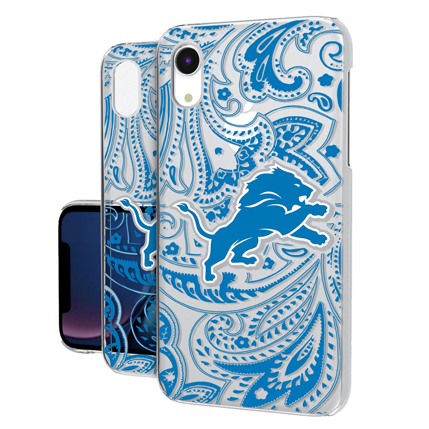 NFL iPhone Clear Case with Paisley Design - Durable Protective Cover for iPhone 14/13/12/11 Pro Max - Perfect for Football Fans & Game Day